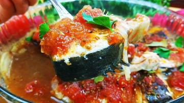 Baked Pink Salmon with Canned Tomatoes
