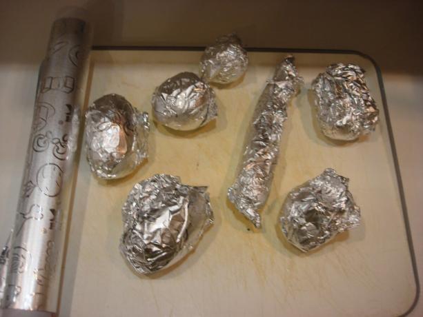 Picture taken by the author (vegetables in foil)