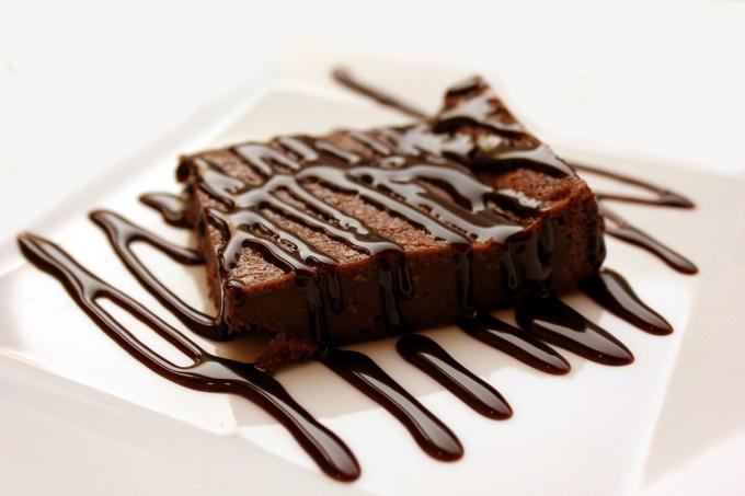 Classical dark chocolate brownie