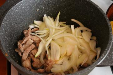 Tasty fragrant dish - ase of pork with potatoes