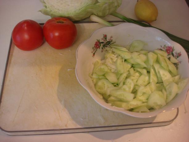 Picture taken by the author (sliced ​​cucumbers)