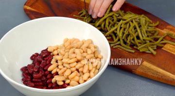 Simple salad with beans: only three ingredients, but how delicious (showing three dressing options)