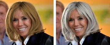 Hair color Brigitte Macron: what shade makes it more attractive