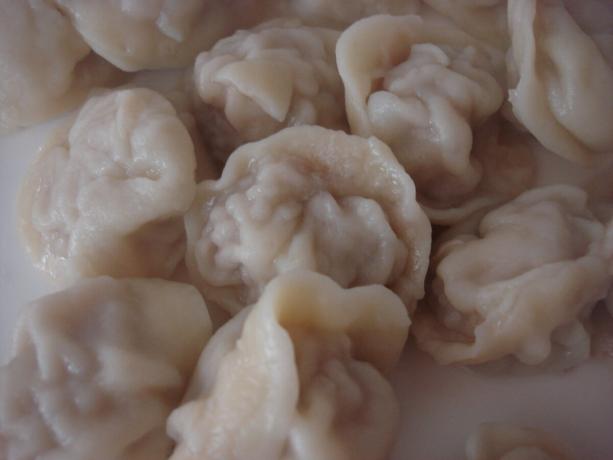 Picture taken by the author (boiled dumplings, close-up)