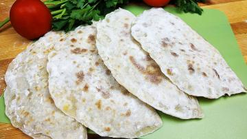 Quick tortillas made from flour, water and cheese