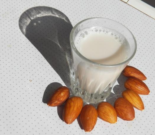Almond milk and cream