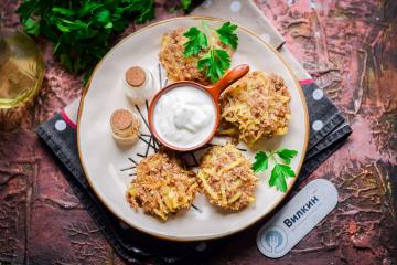 Lean buckwheat and potato cutlets