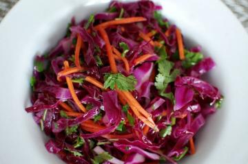 Of red pickled cabbage fast food. favorite recipe