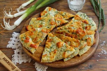 Tortillas with cheese and herbs in the oven