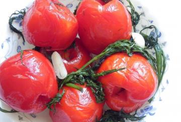 Salted tomatoes in the package. You will prepare their ever !!!