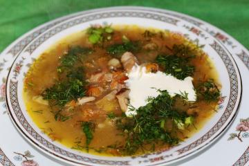 Mushroom soup with sauerkraut. The recipe of my grandmother