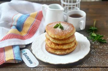Milk pancakes without yeast
