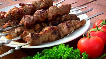 Skewers in a pan. Delicious as on the grill !!!