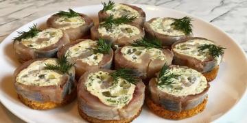 Very tasty fish rolls. Herring under a fur coat will remain in the past !!!