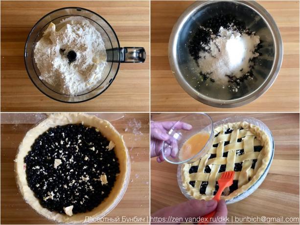 Process of preparation of blueberry pie