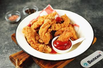 Chicken strips like in KFC: my son no longer drags me to fast food, but asks me to cook them at home