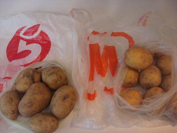 Picture taken by the author (left potatoes of "Pyaterochka", to the right of the "Magnit")