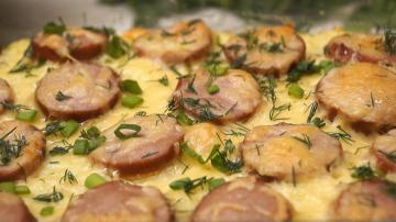 Potato Casserole with sausages. Tasty and easy