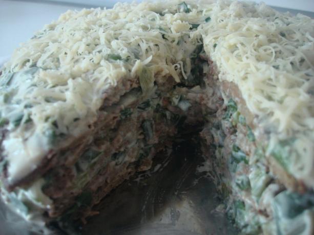 Picture taken by the author (liver cake, close-up)