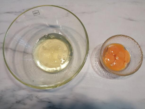 Separating the proteins from egg yolks.