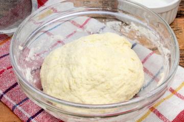 Cuddly cheese dough on yogurt. Suitable for any baking