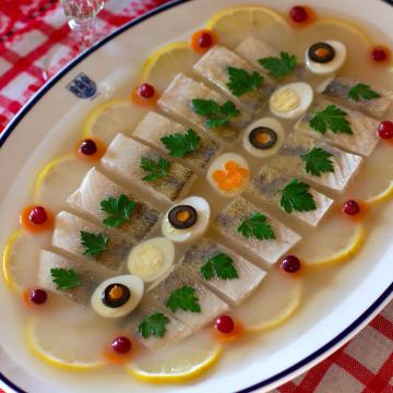 Jellied pike perch "Banquet"