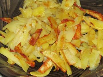 As I am preparing fried potatoes. My recipe