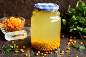 Sea buckthorn compote for the winter