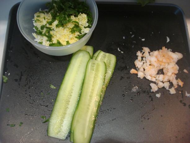 Picture taken by the author (a mixture of cucumber, shrimp)