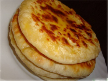Quick tortillas with cheese on kefir. Lush and delicious