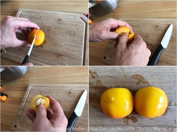 Process for the preparation of the preservation of peaches
