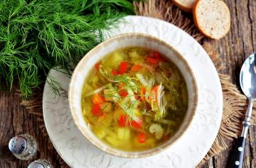 Vegetable soup without meat