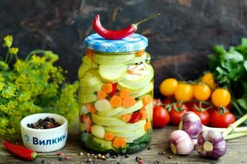 Pickled zucchini for the winter "Lick your fingers"