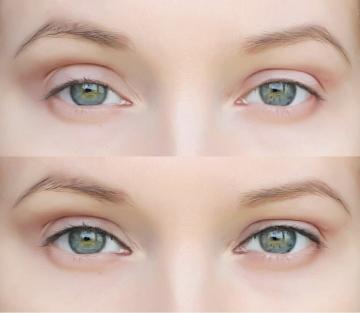 Method of applying mascara to make the eyes look younger (showing on the model 30+)