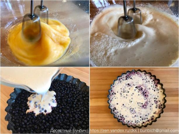 Process of preparation of bilberry Clafoutis