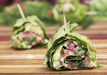 Holiday appetizer salad leaves. Girlfriends will beg you the recipe!