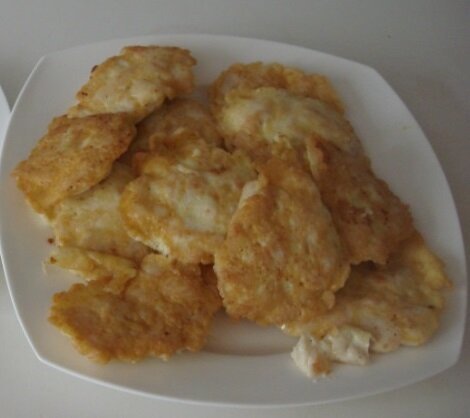 Picture taken by the author (ready chicken fritters)